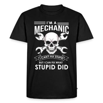 Car mechanic mechatronics technician screwdriver sayings - Men's Premium Organic T-Shirt - black - Front - Nico (187cm)