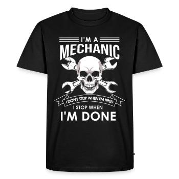 Car mechanic mechatronics technician screwdriver sayings - Men's Premium Organic T-Shirt - black - Front - Nico (187cm)