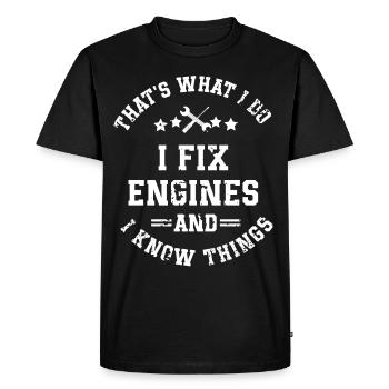 Car mechanic mechatronics technician screwdriver sayings - Men's Premium Organic T-Shirt - black - Front - Nico (187cm)