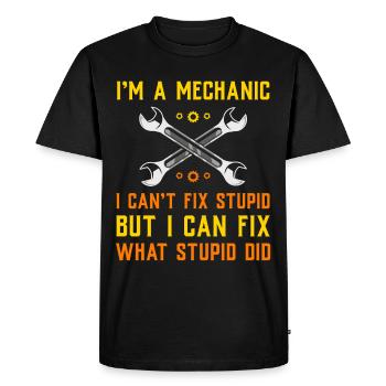 Car mechanic mechatronics technician screwdriver sayings - Men's Premium Organic T-Shirt - black - Front - Nico (187cm)