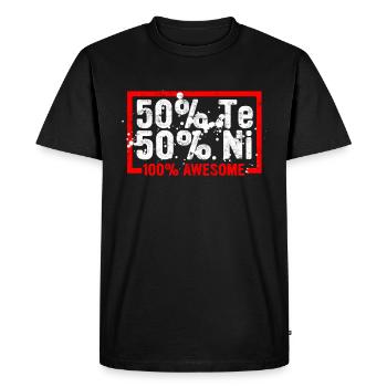 INTJ 50% Te 50% Ni 100% Génial - T-shirt Premium bio Homme - noir - Devant - Nico (187cm)