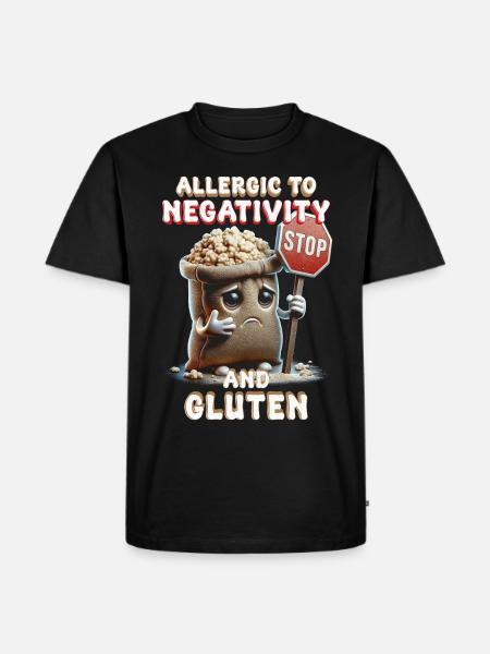 Glutenallergie Glutenunverträglichkeit - Männer Premium Bio T-Shirt - Schwarz