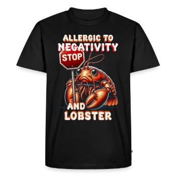 Allergie au homard allergique à la négativité et au homard - T-shirt Premium bio Homme - noir - Devant - Nico (187cm)