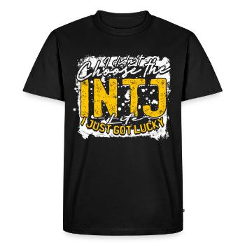 I Didn't Choose The INTJ Life I Just Got Lucky - Men's Premium Organic T-Shirt - black - Front - Nico (187cm)