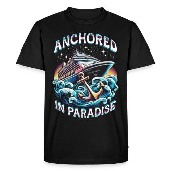 Cruise Cruisers Anchored In Paradise - Men's Premium Organic T-Shirt - black - Front - Nico (187cm)