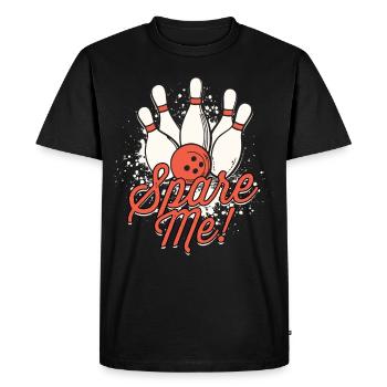 Bowling Spare Me! - Men's Premium Organic T-Shirt - black - Front - Nico (187cm)