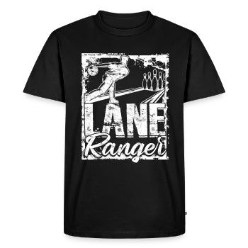Bowling Lane Ranger - Men's Premium Organic T-Shirt - black - Front - Nico (187cm)