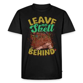 Turtle Turtles Leave No Shell Behind - Men's Premium Organic T-Shirt - black - Front - Nico (187cm)