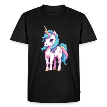 Couleurs pastel de conception de licorne unique - T-shirt Premium bio Homme - noir - Devant - Nico (187cm)