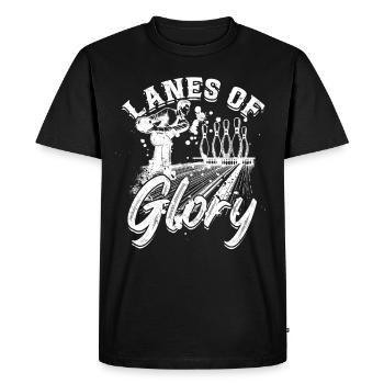 Pistes de bowling de la gloire - T-shirt Premium bio Homme - noir - Devant - Nico (187cm)