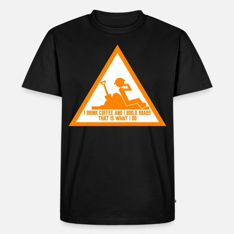 Road Keeper Roadbuilder Roadmaker - Männer Premium Bio T-Shirt - Schwarz
