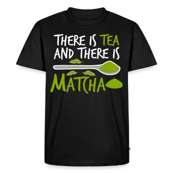 Thé Matcha Thé Vert Japonais Japon - T-shirt Premium bio Homme - noir - Devant - Nico (187cm)