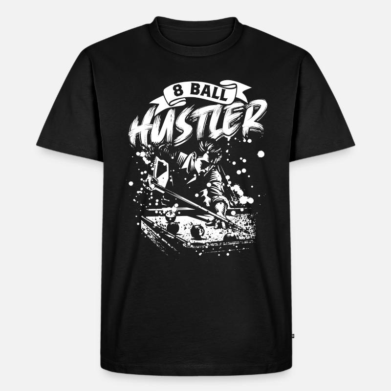 8-Ball Hustler Billard - Männer Premium Bio T-Shirt - Schwarz