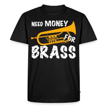Brass Instrument Flugelhorn Orchestra - Men's Premium Organic T-Shirt - black - Front - Nico (187cm)