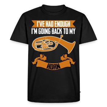 Tenor Horn Brass Instrument Orchestra - Men's Premium Organic T-Shirt - black - Front - Nico (187cm)