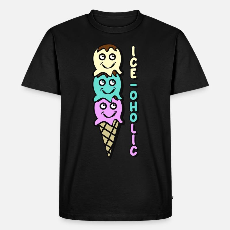 Ice Cream - Männer Premium Bio T-Shirt - Schwarz