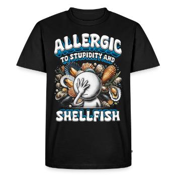 Seafood Allergy Allergic To Shellfish - Men's Premium Organic T-Shirt - black - Front - Nico (187cm)