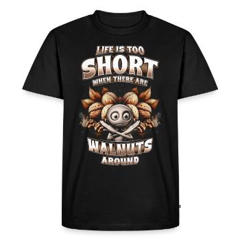 Walnut allergy - Men's Premium Organic T-Shirt - black - Front - Nico (187cm)