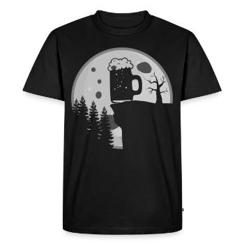Brasserie de bière à domicile Moon Brewery - T-shirt Premium bio Homme - noir - Devant - Nico (187cm)