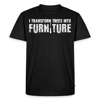 Atelier de menuiserie du bois - T-shirt Premium bio Homme - noir - Devant - Nico (187cm)