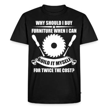 Woodworking Wood Furniture Workshop - Men's Premium Organic T-Shirt - black - Front - Nico (187cm)