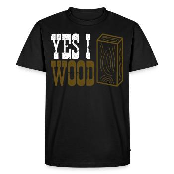 Bois Atelier de bois de chauffage Travail du bois - T-shirt Premium bio Homme - noir - Devant - Nico (187cm)