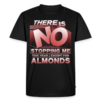 Almond allergy - Men's Premium Organic T-Shirt - black - Front - Nico (187cm)