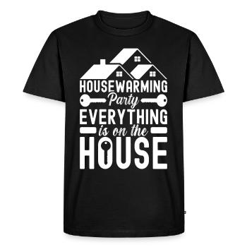 Homeowners Housewarming Party - Men's Premium Organic T-Shirt - black - Front - Nico (187cm)