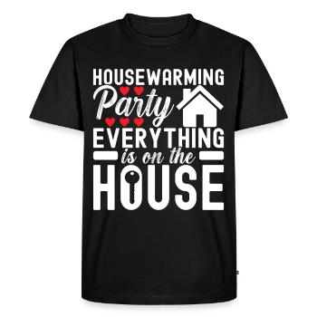 Homeowners Housewarming Party - Men's Premium Organic T-Shirt - black - Front - Nico (187cm)