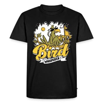 Ornithologue ornithologue, chuchoteur d’oiseaux - T-shirt Premium bio Homme - noir - Devant - Nico (187cm)