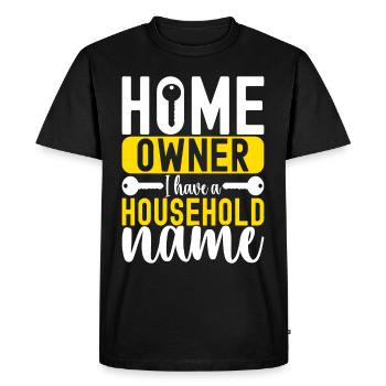 Homeowners Housewarming Party - Men's Premium Organic T-Shirt - black - Front - Nico (187cm)