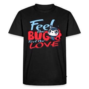 Coccinelle Entomologie Ressentez l’insecte Ressentez l’amour - T-shirt Premium bio Homme - noir - Devant - Nico (187cm)