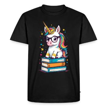 Unicorn Fantasy Stories Cute Unicorn - Men's Premium Organic T-Shirt - black - Front - Nico (187cm)