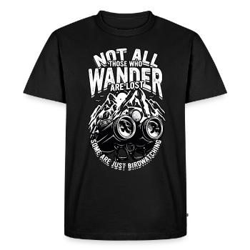 Bird watching ornithologist - Men's Premium Organic T-Shirt - black - Front - Nico (187cm)