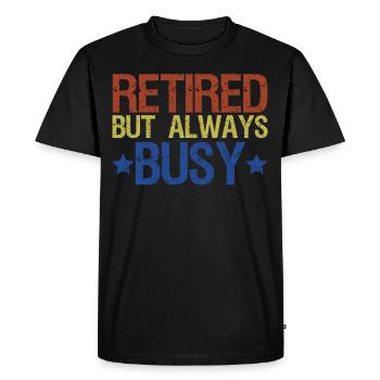 Pension de retraite de rente de retraité - T-shirt Premium bio Homme - noir - Devant - Nico (187cm)