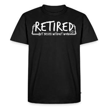 Retraite - T-shirt Premium bio Homme - noir - Devant - Nico (187cm)