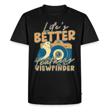 Bird watching ornithologist - Men's Premium Organic T-Shirt - black - Front - Nico (187cm)