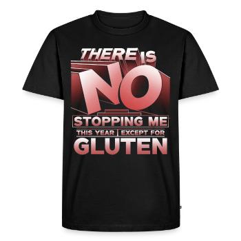 Allergie au gluten Intolérance au gluten - T-shirt Premium bio Homme - noir - Devant - Nico (187cm)