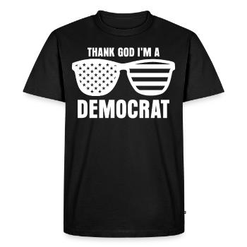 Democracy Democrat Democratic Vote - Men's Premium Organic T-Shirt - black - Front - Nico (187cm)