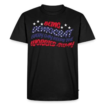 Democrat Democratic Democracy - Men's Premium Organic T-Shirt - black - Front - Nico (187cm)