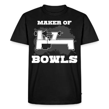 Wood Turner Workshop Lathe Woodturning - Men's Premium Organic T-Shirt - black - Front - Nico (187cm)