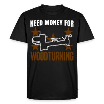 Wood Turner Lathe Woodturning Workshop - Men's Premium Organic T-Shirt - black - Front - Nico (187cm)
