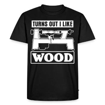 Workshop Lathe Woodturning Wood Turner - Men's Premium Organic T-Shirt - black - Front - Nico (187cm)