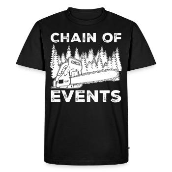 Tronçonneuse Tronçonneuse Bûcheron Bois de Chauffage - T-shirt Premium bio Homme - noir - Devant - Nico (187cm)