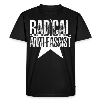 Respect de l’antifascisme punk - T-shirt Premium bio Homme - noir - Devant - Nico (187cm)