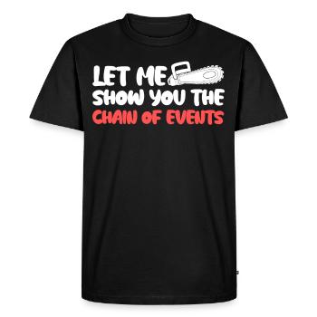 Bois de feu tronçonneuse tronçonneuse bûcheron - T-shirt Premium bio Homme - noir - Devant - Nico (187cm)