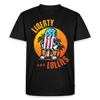 Liberty And Lollies Retro Vintage Design - Men's Premium Organic T-Shirt - black - Front - Nico (187cm)