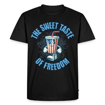 Taste Of Freedom Retro Vintage Design - Men's Premium Organic T-Shirt - black - Front - Nico (187cm)