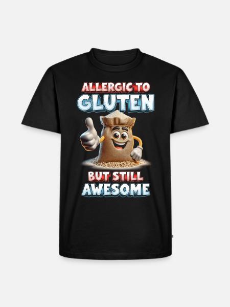 Glutenallergie Glutenunverträglichkeit - Männer Premium Bio T-Shirt - Schwarz