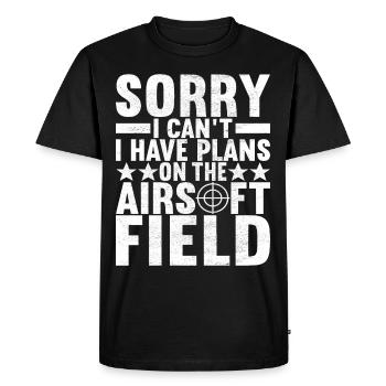 Pistolet Airsoft Airsoft Hobby - T-shirt Premium bio Homme - noir - Devant - Nico (187cm)